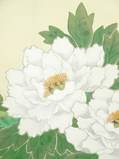 道具 ] - 道具 小林春鳳筆 牡丹に山娘 肉筆絹本掛軸（共箱） | ネット